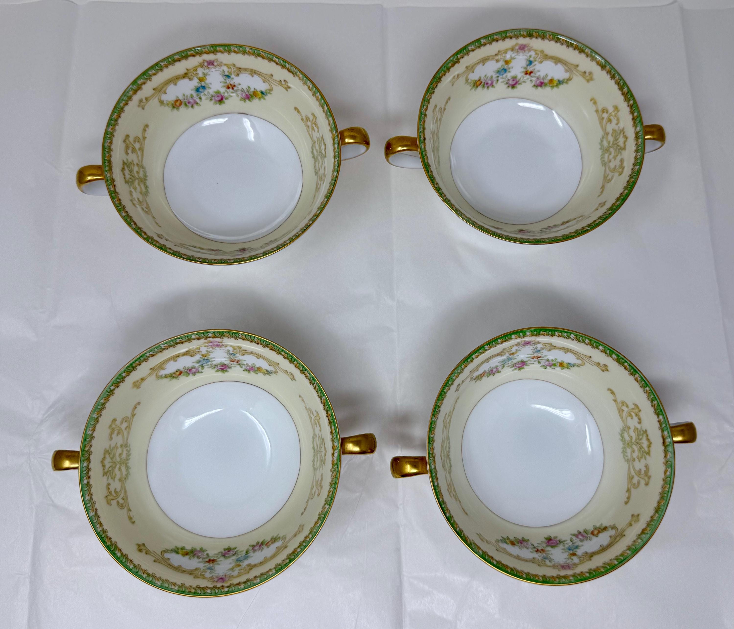 Vintage Noritake Double Handled Soup Bowls – M-in-wreath Japan