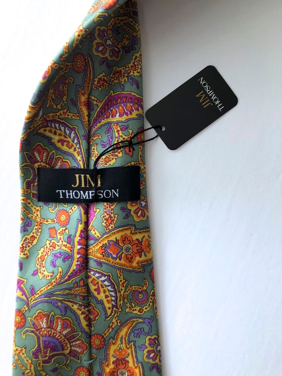 mint Jim Thompson silk tie necktie - image 6