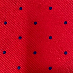 Cravatta Uomo Brooks Brothers – Rossa Con Pois Neri, Seta 100%, Lunghezza 60 Pollici