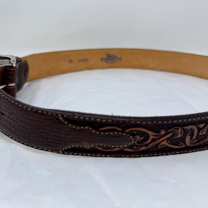Justin Leather & Tapestry Belt 36” Justin Black and Brown Leather Belt 53700 — Boyers BootnShoe main image 3