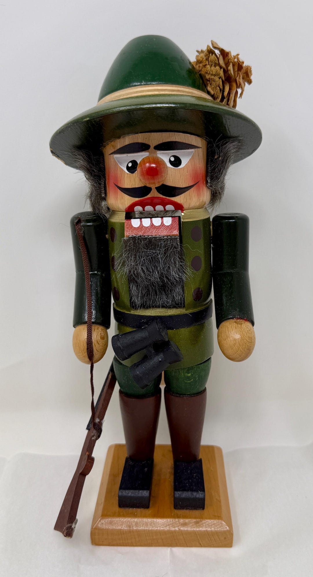 Vintage Steinbach Germany Bird Hunter Nutcracker 10.5” Wooden German ...