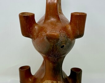Vintage Herón Martínez Mendoza? Terracotta Pottery 2 Birds Mexico