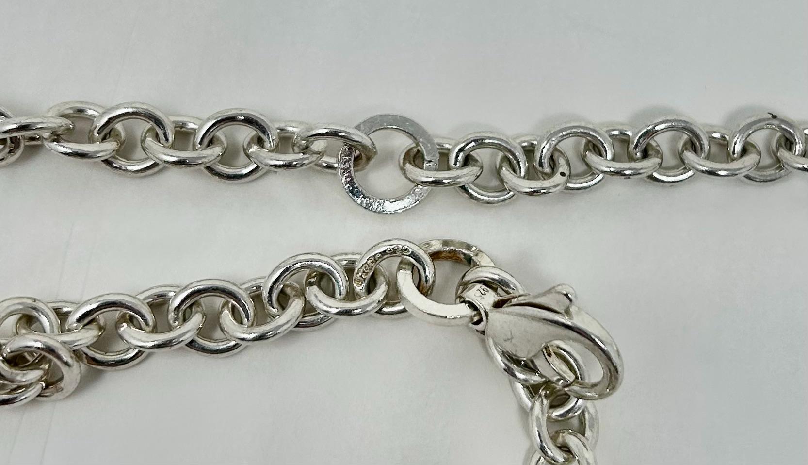 Tiffany & Co Double Sterling Silver 925 Chain Link Necklace 30-32