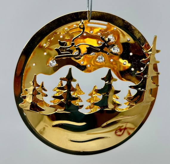 ヴィンテージ ジョージ ジェンセン 24K ゴールド メッキ オーナメント