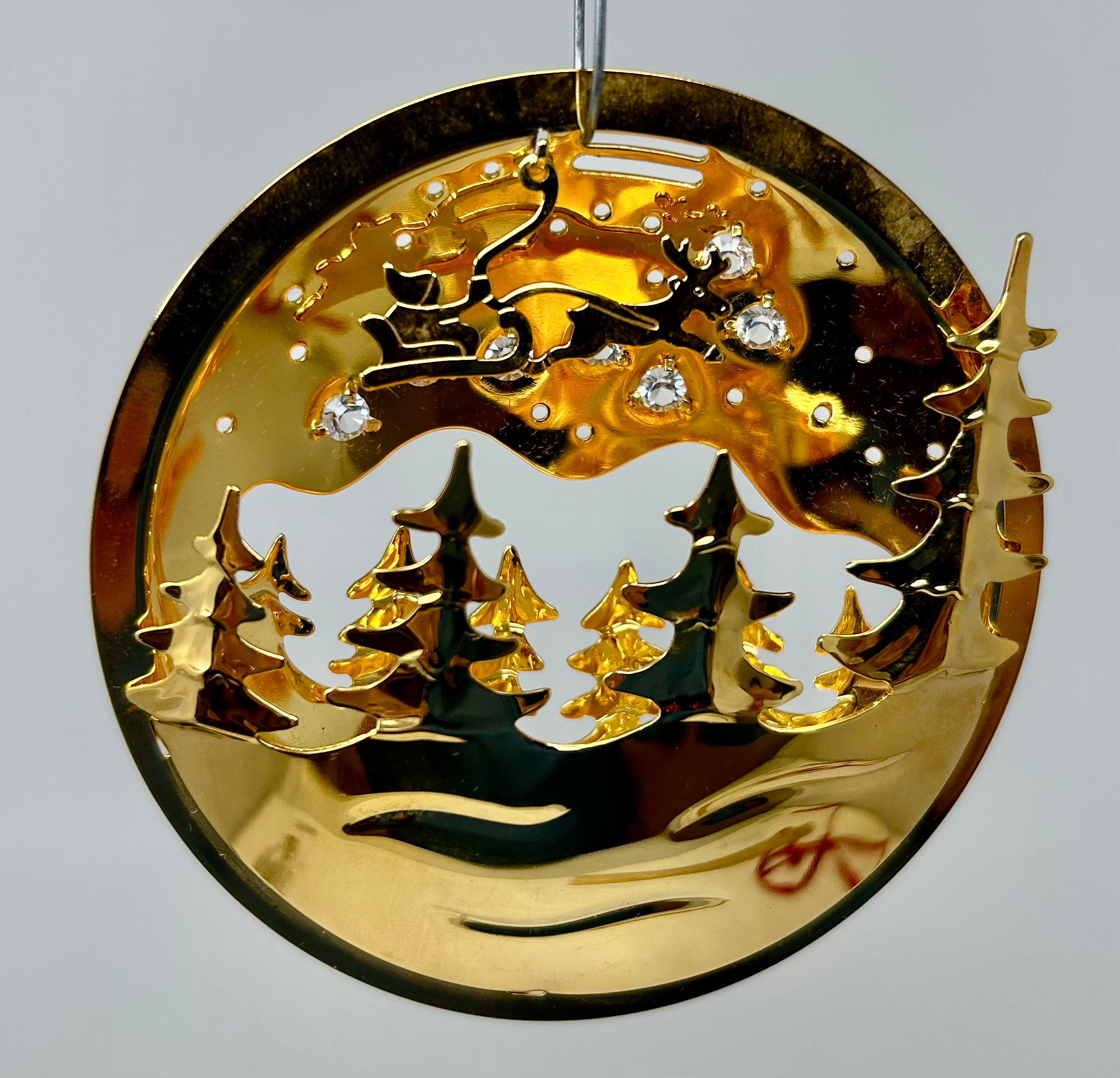 ヴィンテージ ジョージ ジェンセン 24K ゴールド メッキ オーナメント