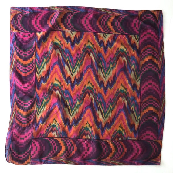 vintage Liz Claiborne large square scarf wrap - image 2