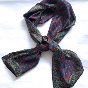80&#39;s vintage Anne Klein silk scarf rectangle long