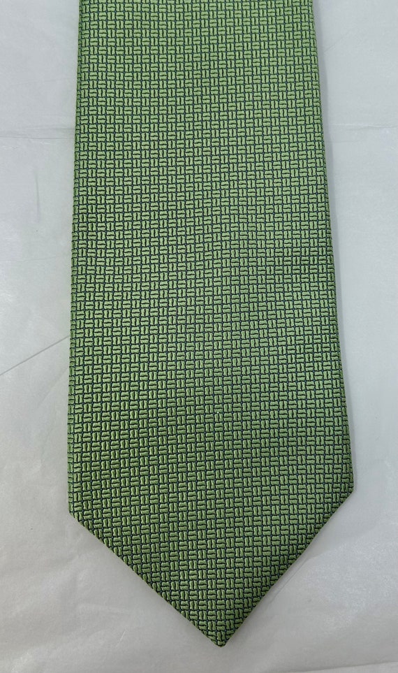 Brooks Brothers Makers silk tie green necktie - image 2