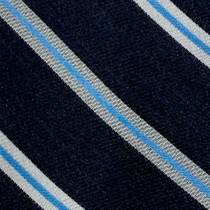 Nordstrom Men’s Shop Tie – Navy & sky Blue Striped Necktie – 3&quot; Wide – Silk Blend Business Classic