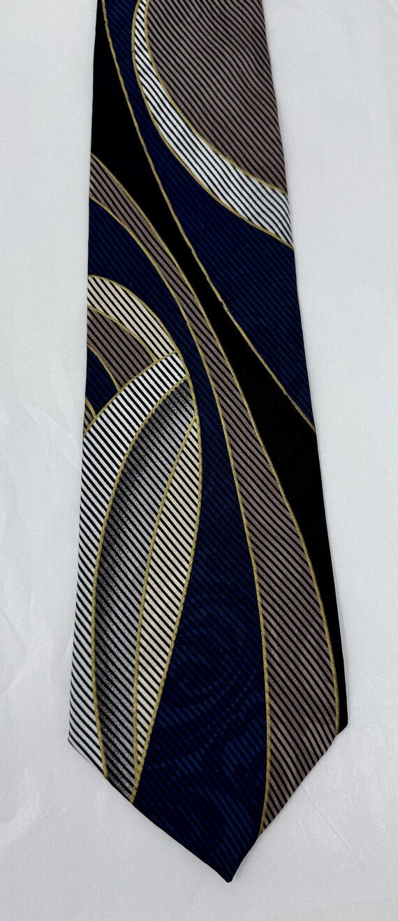 Albert Nipon Abstract Silk Tie – Vintage 90s Patt… - image 2