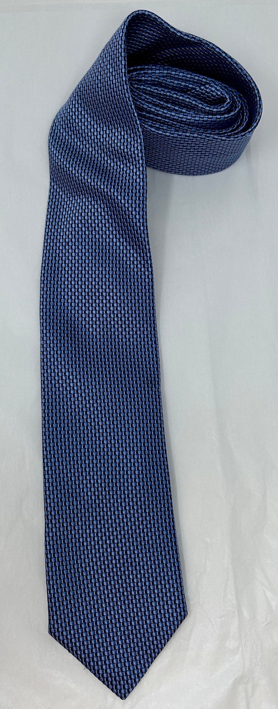 Canali 1934 woven silk tie blue necktie tie navy - image 8