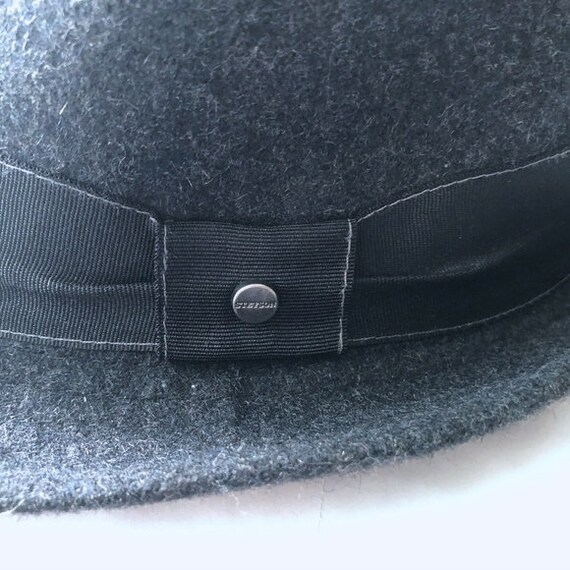 men's Stetson Fedora Charcoal Gray Wool hat - image 4