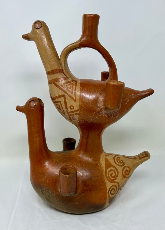 工芸品 Heron Martinez Mendoza pottery Vintage Herón Martínez Mendoza? Terracotta Pottery 2 Birds