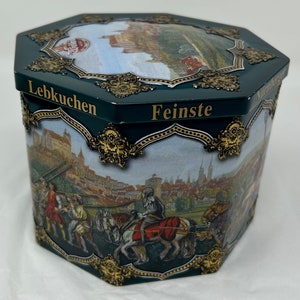 vintage Wicklein tin Lebkuchen Feinste Nurnberger Elisen box cookies