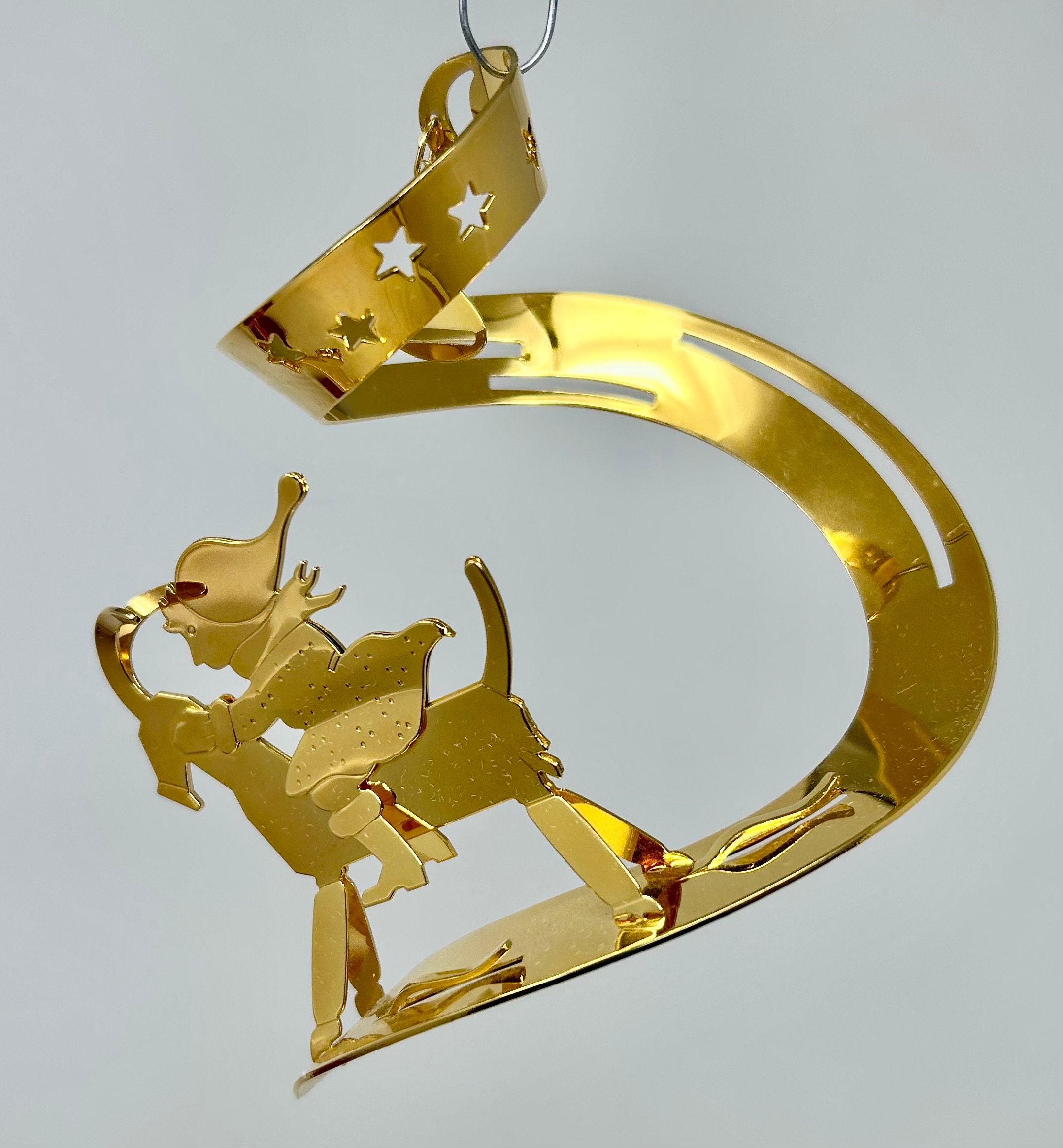 Vintage Stunning Georg Jensen 24k Gold Plated Ornament Denmark
