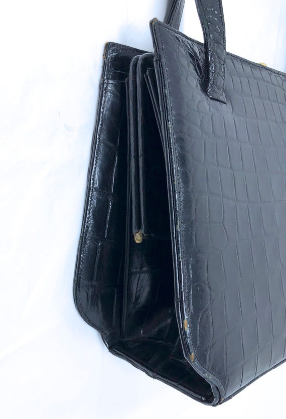 Palizzio New York croc purse black handbag purse - image 5
