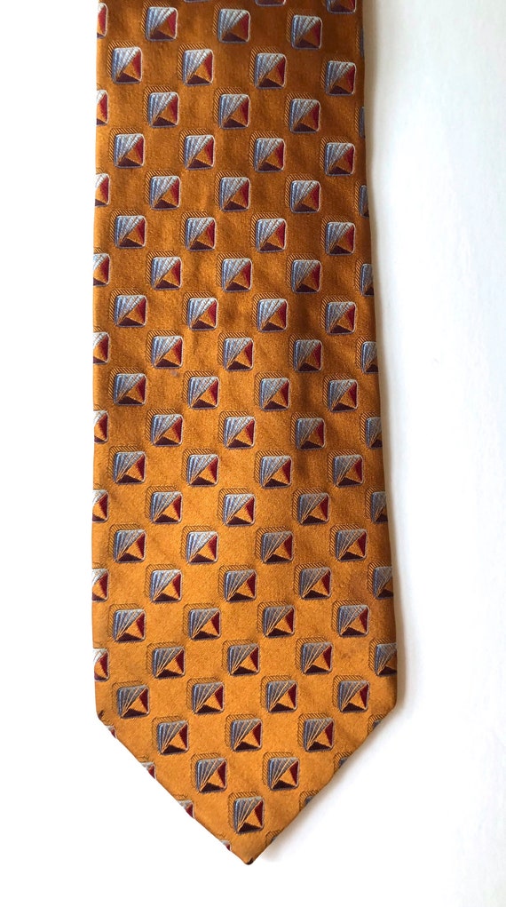 Ermenegildo Zegna tie necktie silk orange