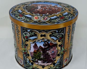 Antique German Lebkuchen Tin: Heinrich Haeberlein Nürnberg