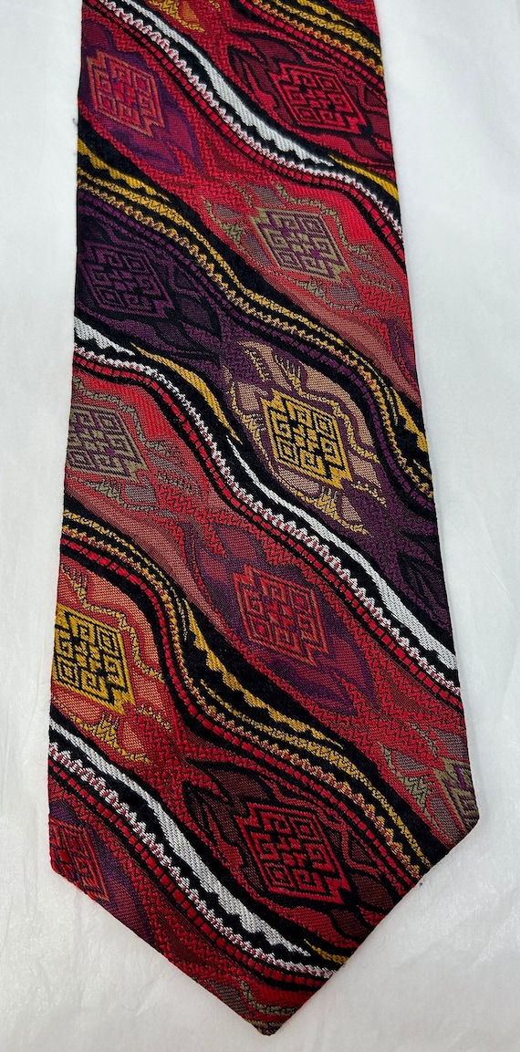 vintage 1980's '80's Coogi Australia woven tie 100