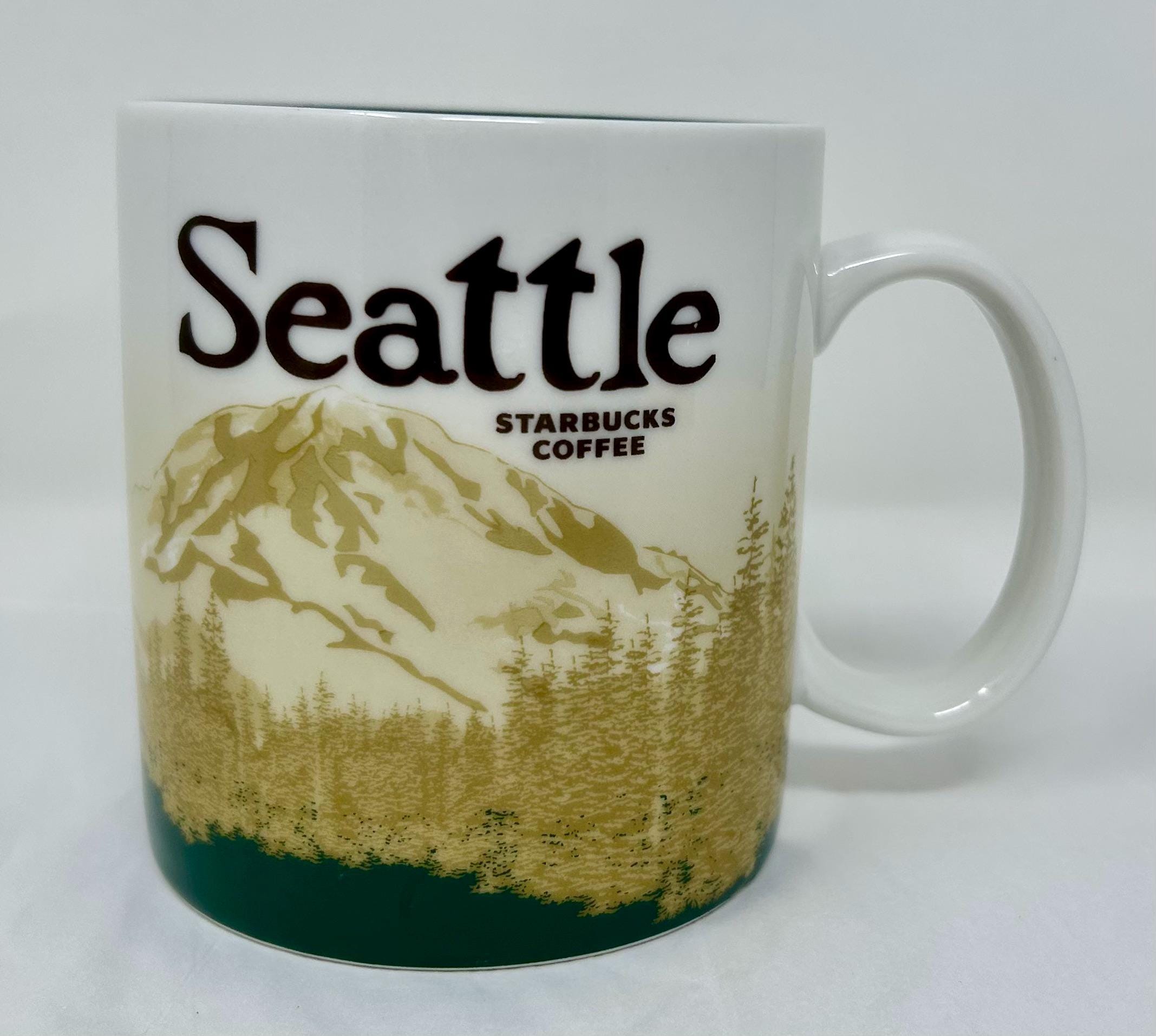 Vintage Starbucks Seattle Washington Green Tan Collector Series Coffee Mug  Tea 16 Fl Oz - Etsy
