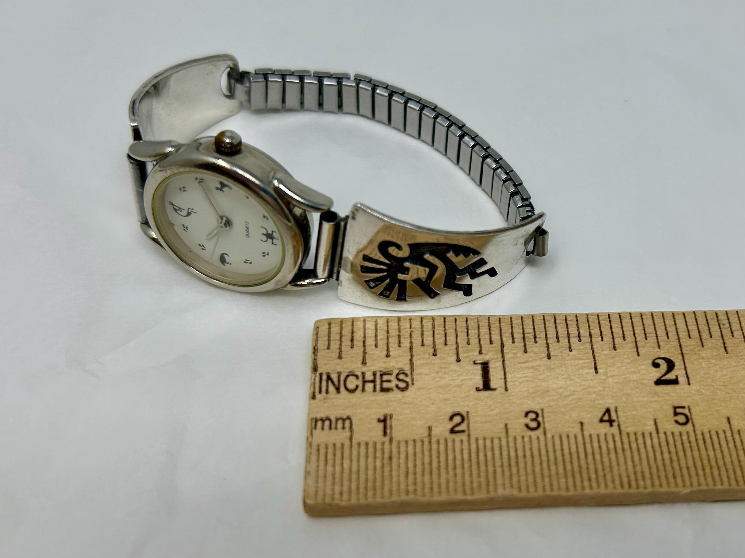 Vintage Native American Sterling Watch – Ed Tsosie Kokopelli 