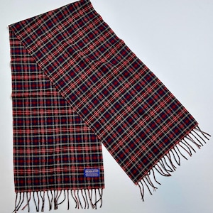 Pendleton Wool Scarf - 100% Virgin Wool Tartan Plaid in Red, Blue & Green - USA Made Fringe Wrap