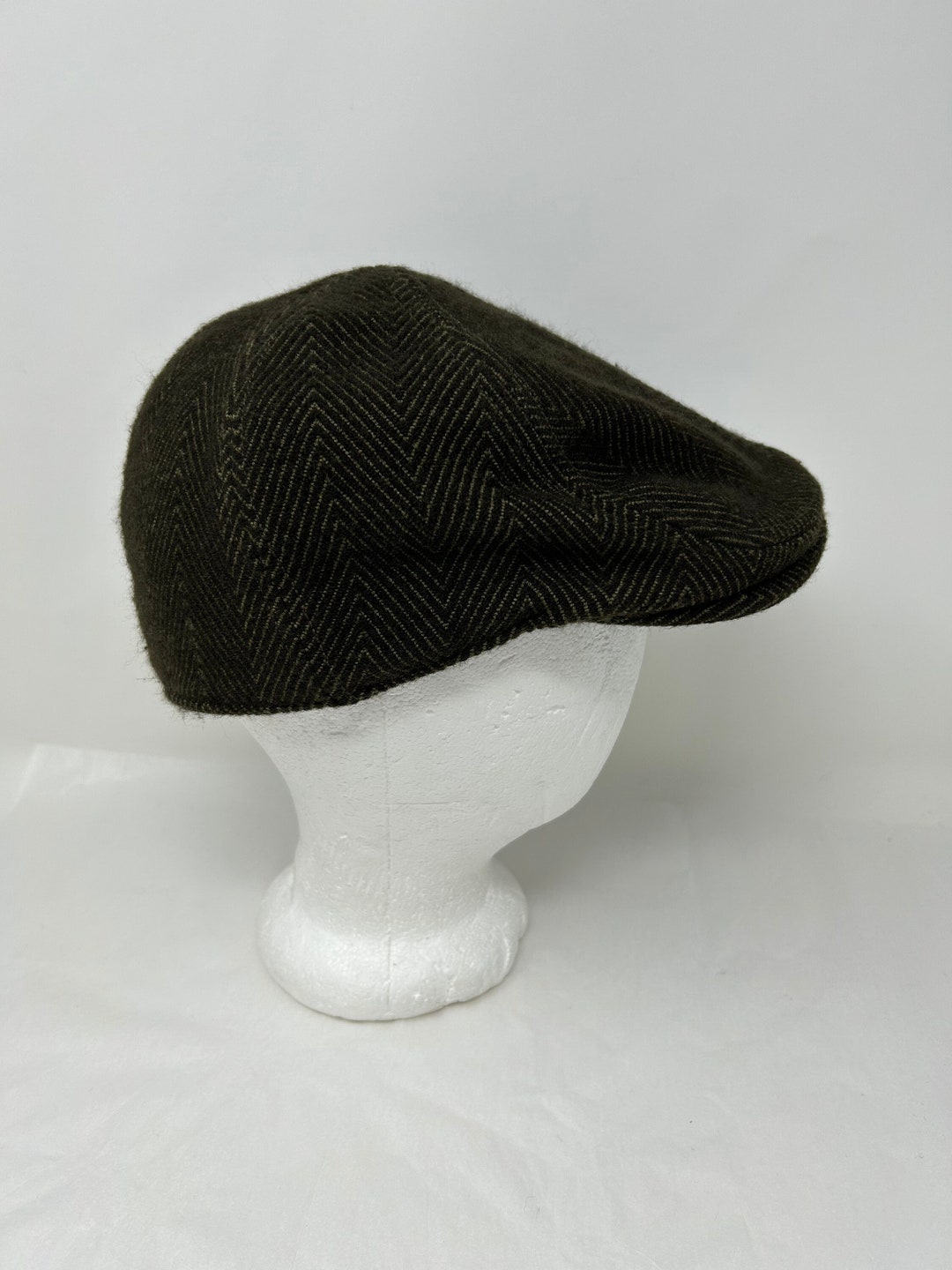 Vintage Goorin Bros Herringbone Olive Green Brown Cap Hat - Etsy