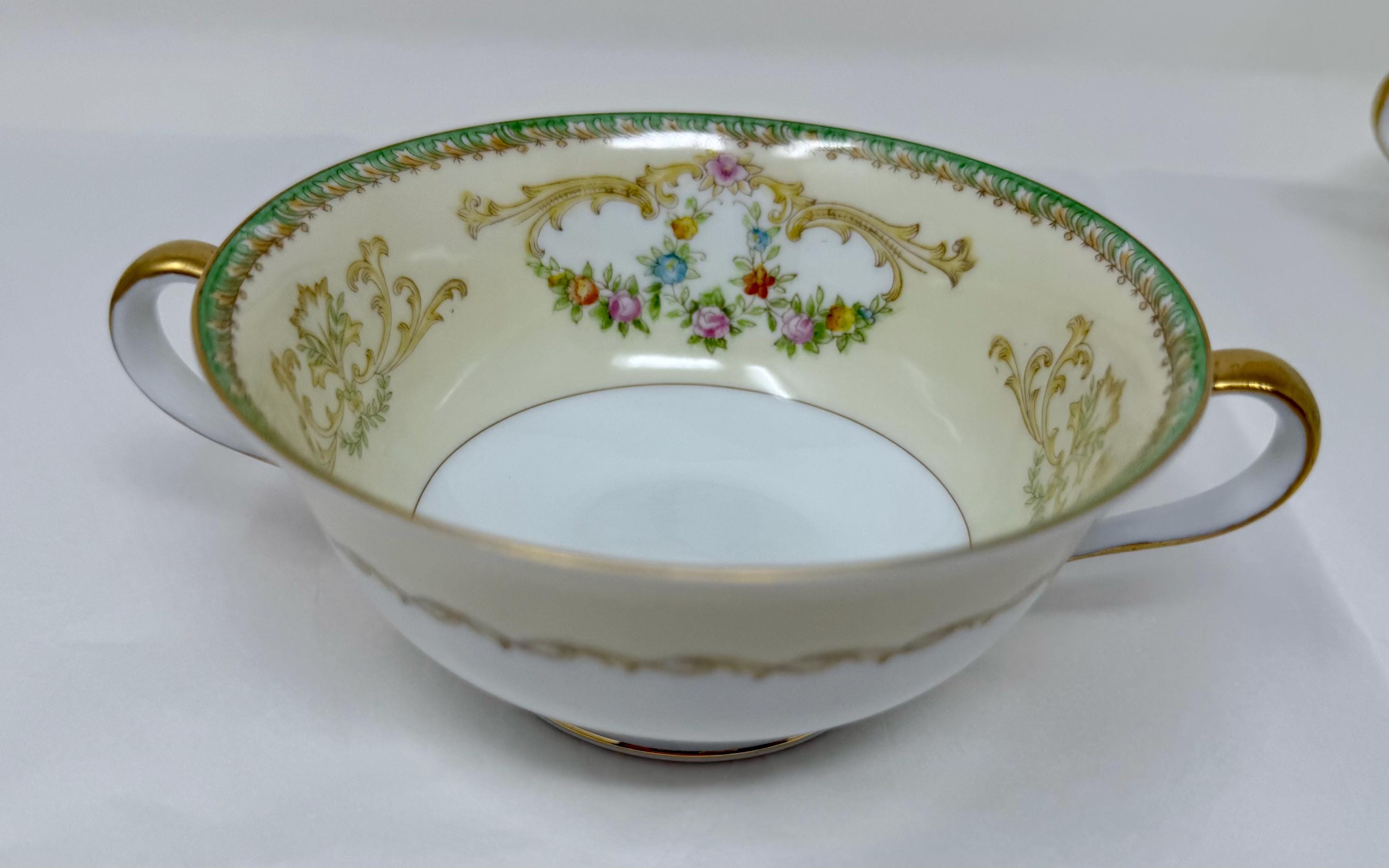 Vintage Noritake Double Handled Soup Bowls – M-in-wreath Japan