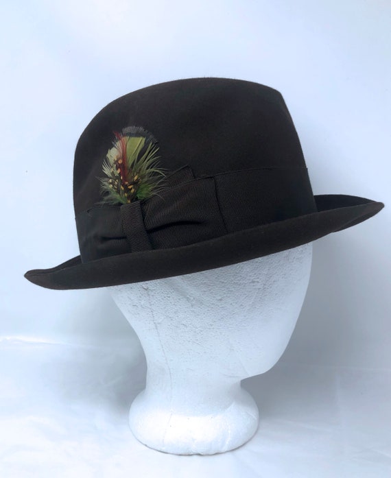 帽子 RRL Fedora Hat made in Italy sz 7 1/4 Vintage Borsalino Italy Hat Fedora Wool Brown San Remo 7 5/8