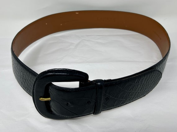 Seabreeze Mock Croc Patent Leather Belt - Frank Baines Saddlery