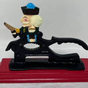 vintage metal nutcracker nut cracker holiday nut Christmas decor