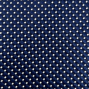 Ermenegildo Zegna silk tie necktie navy blue white dot classic