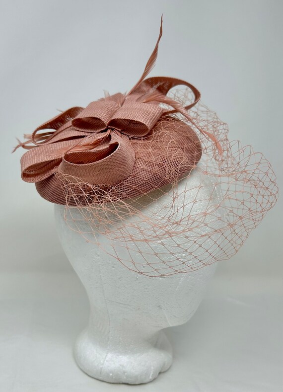 crescent mauve hat net pink Juliet veil fascinato… - image 7