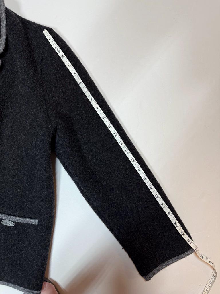 Vintage Giesswein Austrian Boiled Wool Jacket | Gray Tyrolean