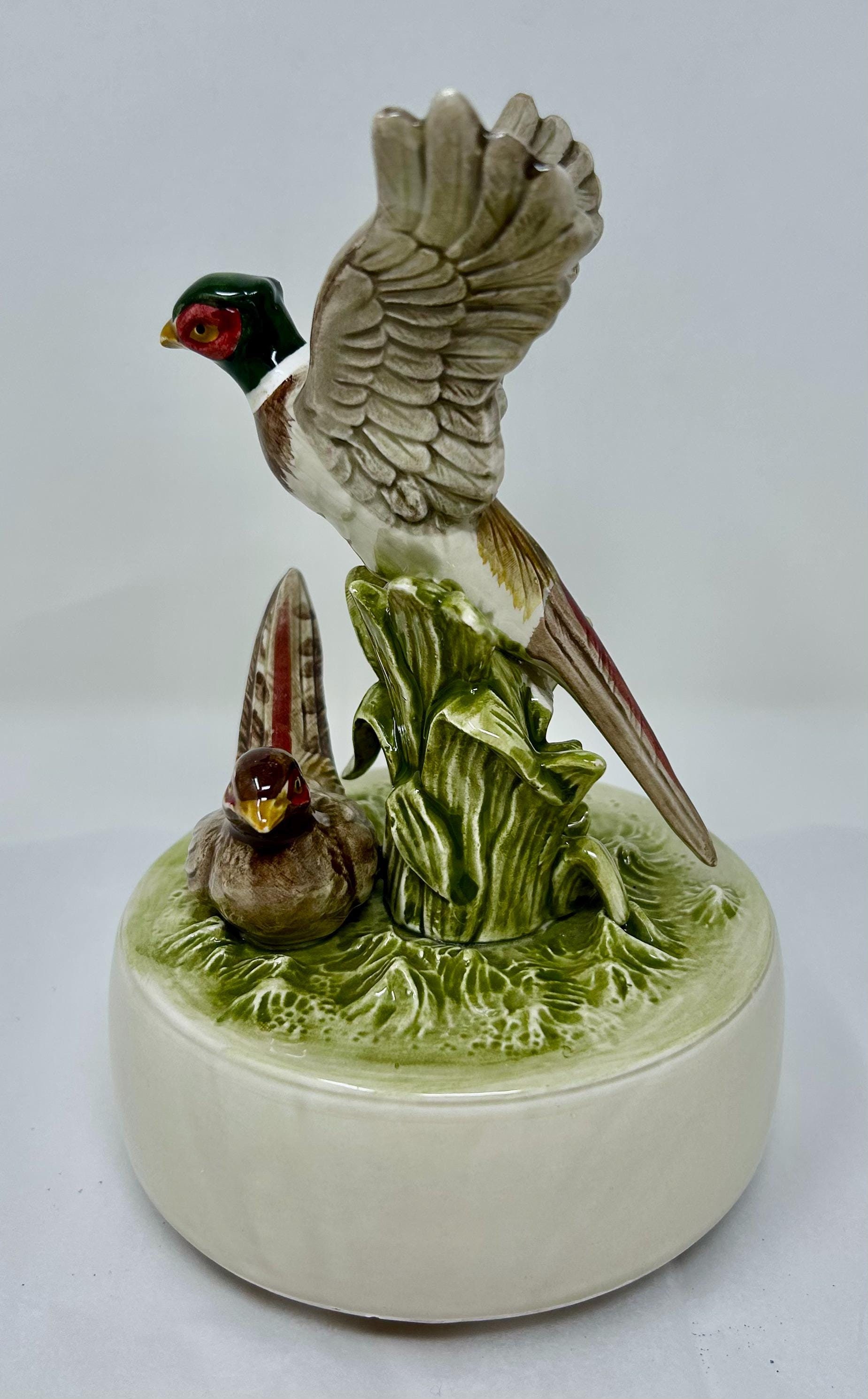 日本野鳥の会 監修キビタキ 陶器製 オルゴール 名曲 『愛のオルゴール』希少‼︎ 日本野鳥の会 監修キビタキ 陶器製 オルゴール 名曲 『愛のオルゴール