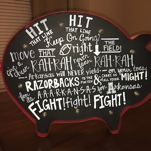 Arkansas Razorback Light-up Chalkboard