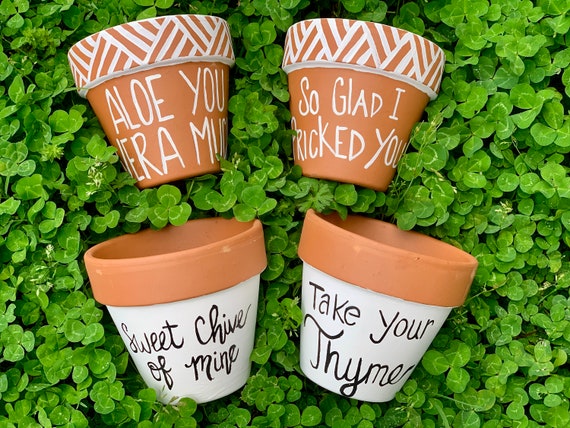 Home & Living Outdoor & Gardening Herb Modern Farmhouse Pot Punny Pots ...