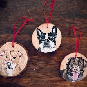 Custom Pet Portrait Ornaments, Pet ornament, Pet Ornament from photo, hand painted pet ornament, pet lovers gift, custom pet portrait, gift