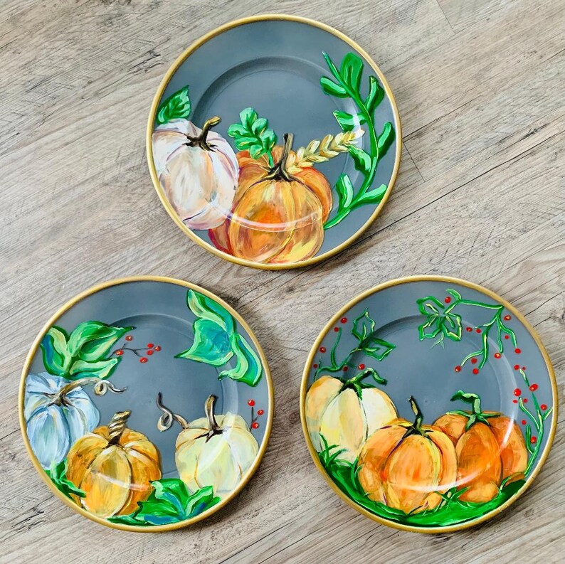 Fall Decor Plate, Decorative Fall Plate, Fall Decor, Home Decor, Fall ...