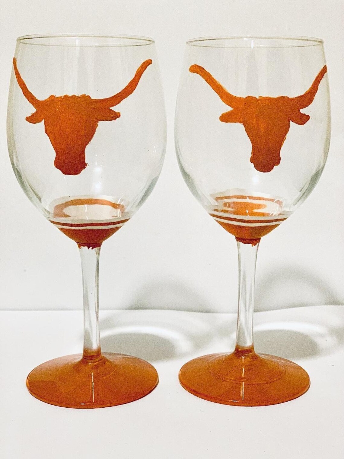 Longhorns Wine Glasses Texas Wine Glasses University of Etsy