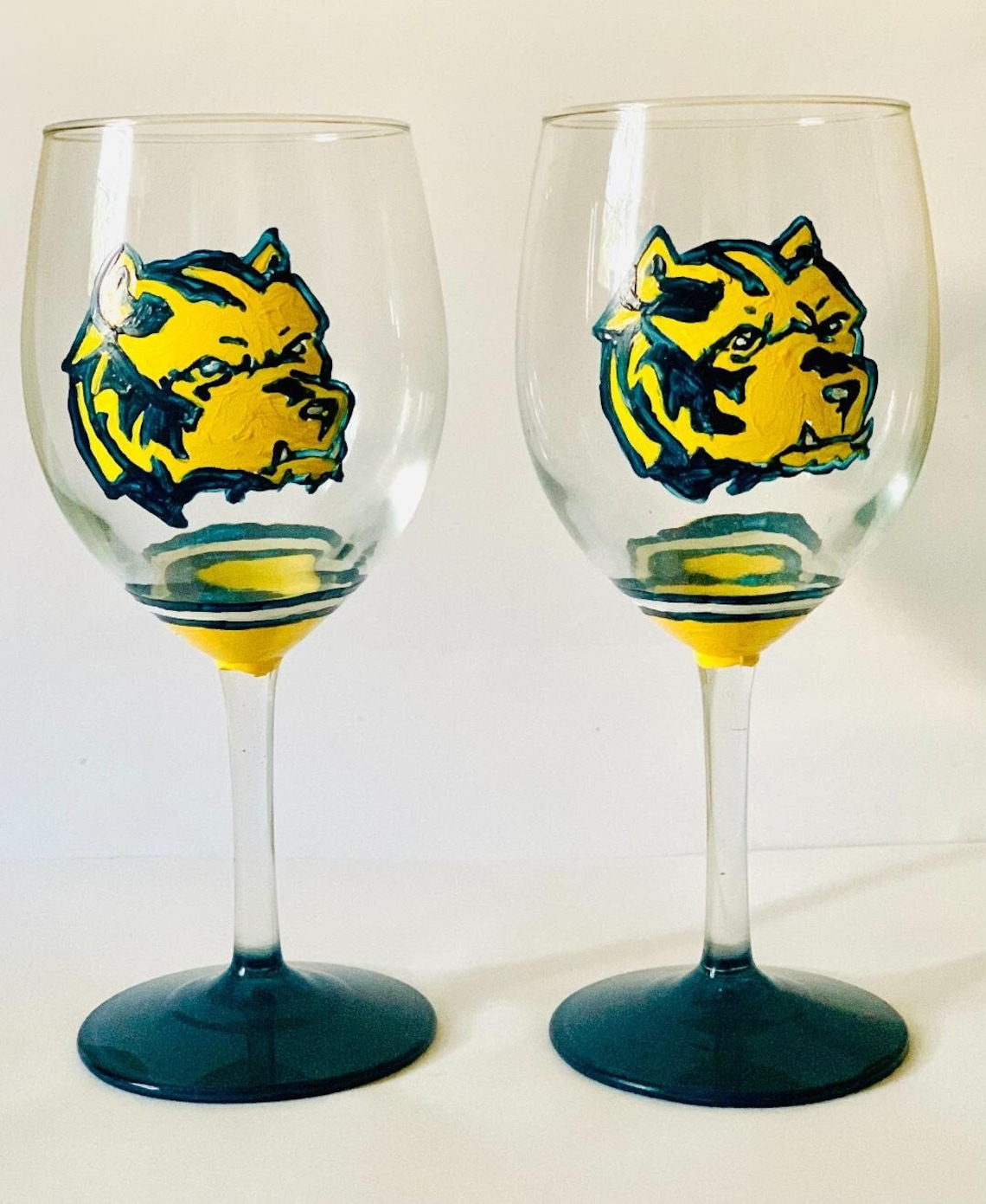 Michigan Wine Glass, Wolverines, Michigan Wolverines Glassware, College