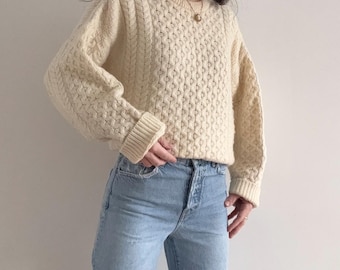 Vintage Fisherman Pure New Wool Chunky Sweater