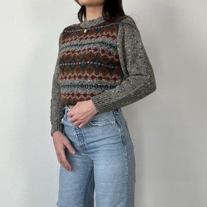 Vintage Multicolored Wool Patterned Sweater