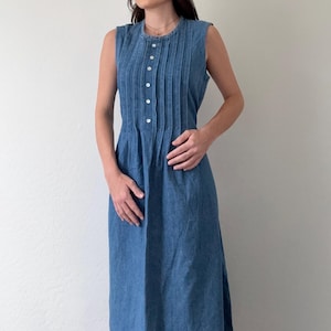 Vintage Denim Sleeveless Dress