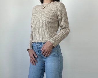 Vintage Neutral Knit Sweater