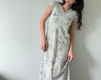 Vintage Floral Midi Dress