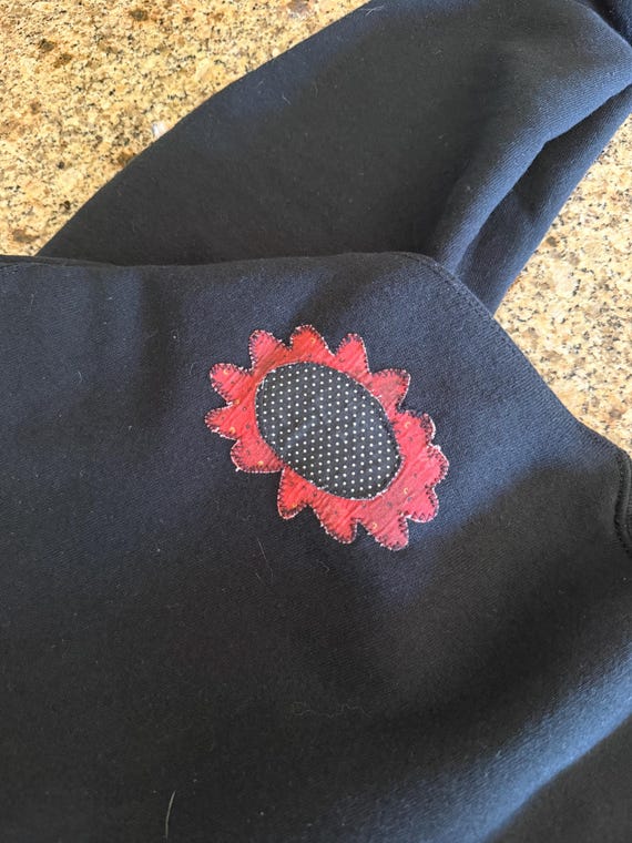 Vintage Floral Patchwork Cardigan Sweatshirt - image 10