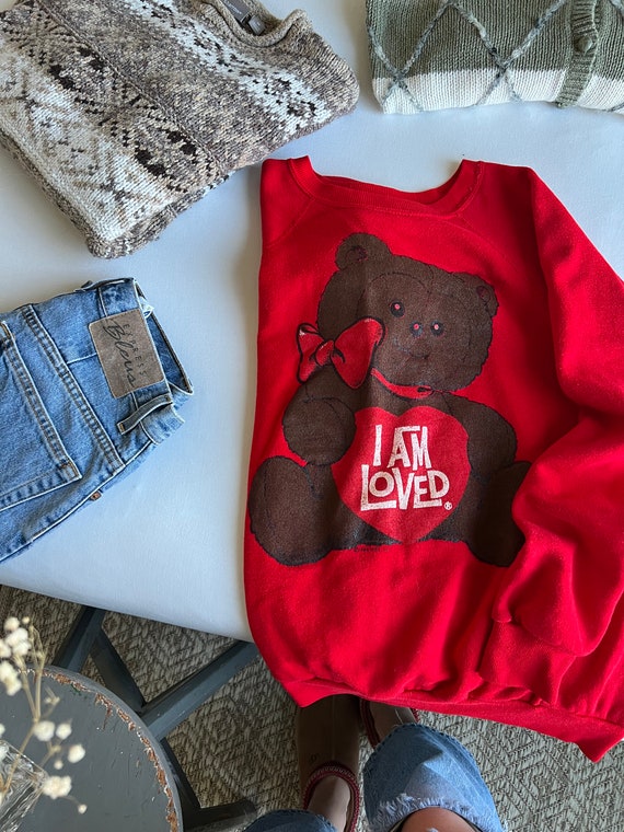 Vintage Teddy Bear Sweatshirt - image 10