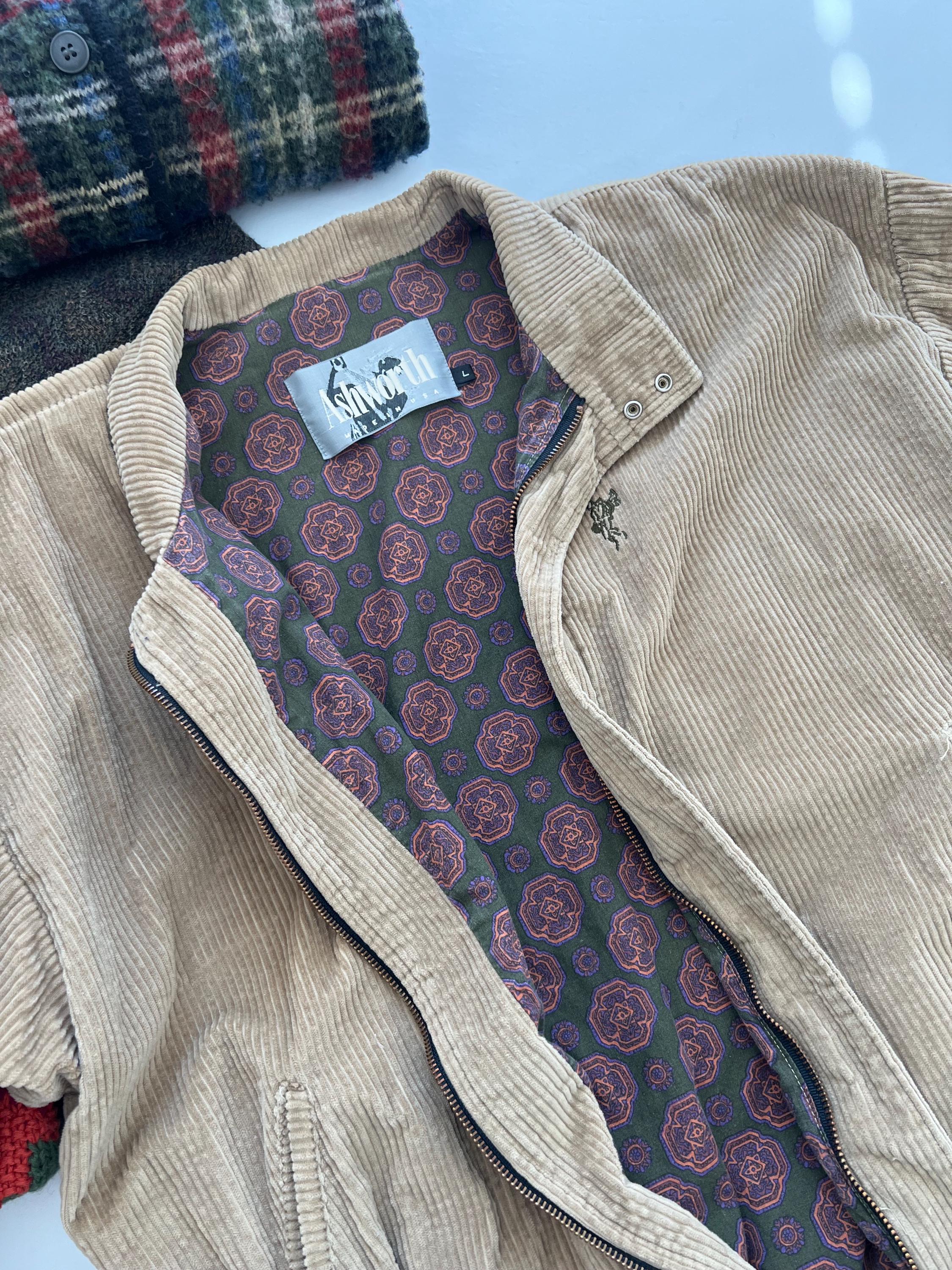 Vintage Wide Wale Corduroy Zipped Jacket - Etsy