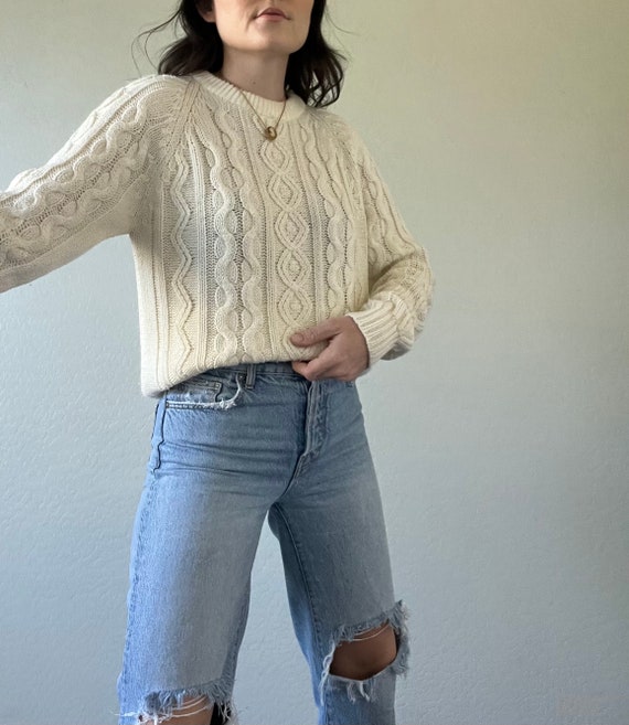 Vintage Cable Knit Sweater - image 4